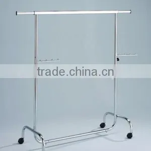 Heavy Duty Mobile Folding Metal Commercial Garment Rack thumbnail-2