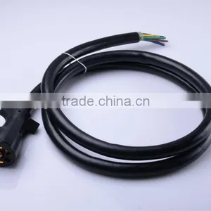 RV WirinTrailer Light Plug 7 Way g Harness 8' Cord Trailer End/Trailer Cable/ Wire Harness thumbnail-1