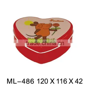 Heart Shaped Chocolate Tin Box for Widding thumbnail-1