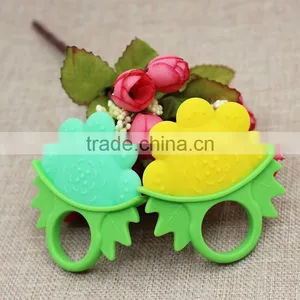 Two Colors Silicone Baby Teether thumbnail-1