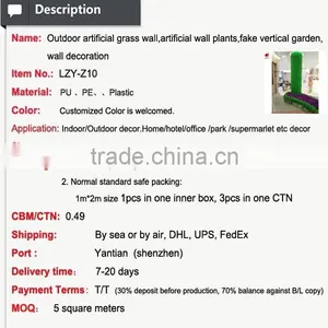 Outdoor Artificial Grass Wall Artificial Wall Plants Fake Vertical Garden Wall Decoration thumbnail-3