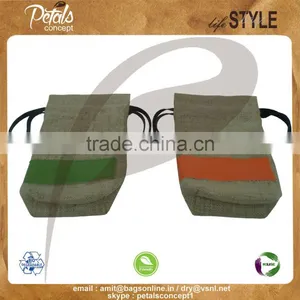 Drawstring Bag With Pu Label & Screen Print Logo With PU Pull String Closure - Ideal for Branding of Wine thumbnail-6