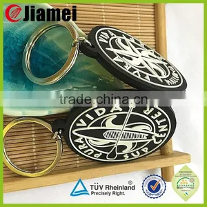 Factory Made Two Side Cheap Custom 3d Pvc Logo Keychain thumbnail-1