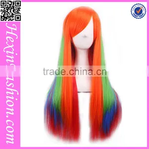 Wholesale Long Straight Wave Mixed Color Spiky Wig thumbnail-1
