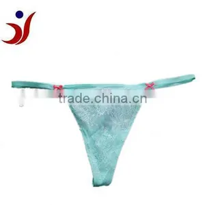 Embrodary Lace G-string Blue Thong Made in China Shantou Gurao Manufactory (accept OEM) thumbnail-1