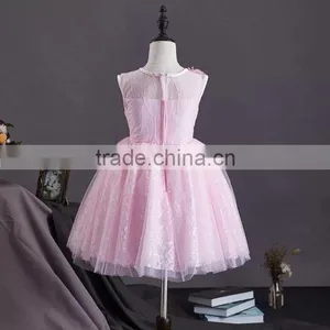 New Arrival Girls Sexy Night Dress Photos Baby Girls Party Wear Dress Pink Cotton Puffy Girls Dress Child Clothes thumbnail-4