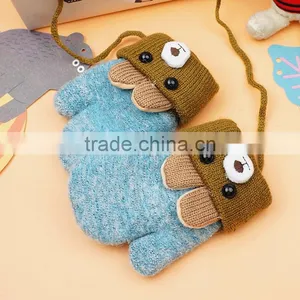 TC13010 Hot Sales Warm Winter String Baby Mitten New Fashion Fancy Animal Cartoon Knitted Baby Fingerless Gloves Wholesale thumbnail-5