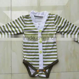 Wholesale 100% Cotton Baby Girl Soft Stripe Romper For Infant Baby Clothes thumbnail-1