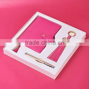 High Quality pu Cover Planner With Metal Buckle Custom Loose Leaf Binding Notebook With Tassels Gold Foil Logo thumbnail-2