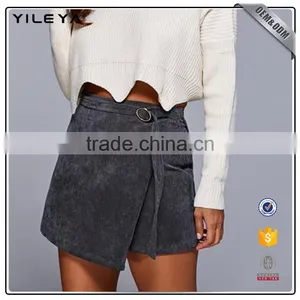 2017 A Line Corduroy Wild Mini Skirt for Lady thumbnail-2