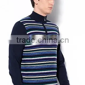 Long Sleeve Half Zip Neck 100% Yak Knitting Patterns Men Sweater for OEM thumbnail-3
