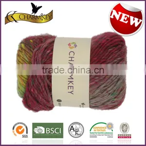 Charmkey Roving Wool Yarn Polyester Blended Yarn Fancy Women Scarf Yarn Melange Yarn thumbnail-5