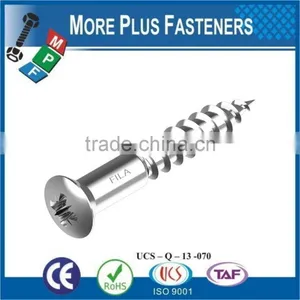 Made in Taiwan Metric Pozi Stainless Steel Zinc Plated Countersunk Wood Screw thumbnail-3