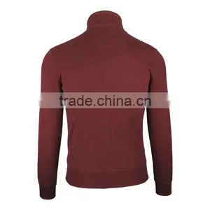 201503005044 Men's Purplish Red 100% Cotton Jacket With Knit Jacket Cuffs thumbnail-4