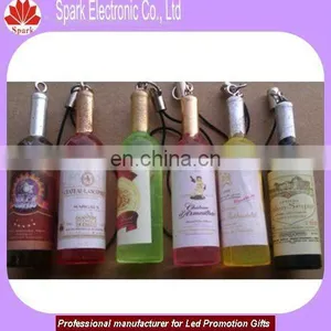 Plastic Wine Promotion Gifts Bottle Keyring With Sticker thumbnail-4