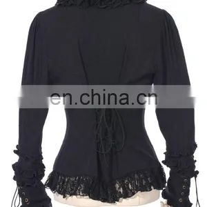 Gothic Longsleeve Blouse With Collar thumbnail-2