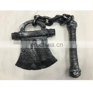 Decorative PU Axe With Chain and Handle for Halloween, Carnival, Opera and Party thumbnail-1
