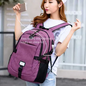2017 Men’s Backpack Bag External USB Charge Brand Laptop Notebook Bag for Men thumbnail-1