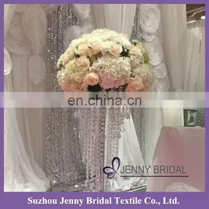 BCK114 Cheap Retractable Indian Style Luxury Hotel Curtains With Organza Flowers thumbnail-5