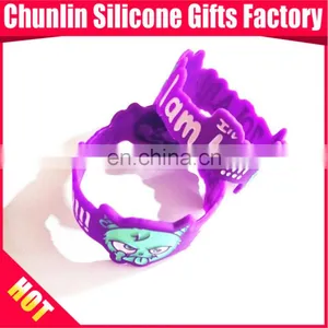 Embossed Figured Silicone Bracelets thumbnail-5