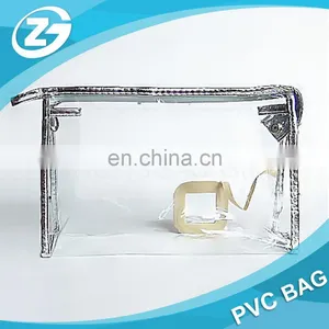 Cheap Zipper Top Waterproof Clear PVC Toiletry Bag thumbnail-3