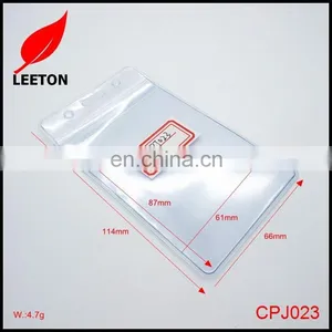 Cheap Transparent PVC ID Card Badge Holder thumbnail-2