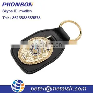 Custom Logo Embossed Leather Keychain thumbnail-3