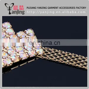 Rhinestone Shoes Clip,rhinestone Metal Shoes Golden Chain Buckle thumbnail-2