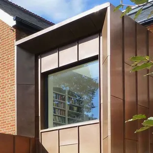 Wooden Finish Construction Exterior Wall Facade Solid Color Aluminum Panels With Pvdf Coated thumbnail-4