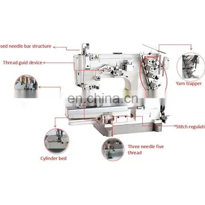 BA 600-05 RING TYPE WATER MARK HEAD TROUSERS ELASTIC BELT INTERLOCK SEWING MACHINE thumbnail-2