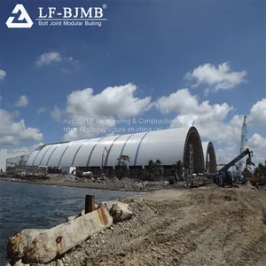 Factory Bolt Ball Space Frame Coal Storage Roofing Structure Power Plant Shed Cememt thumbnail-4