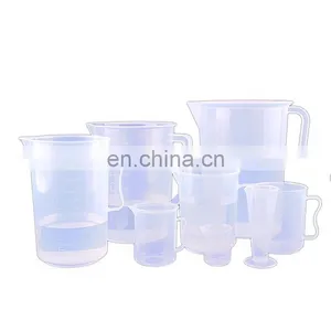 Laboratory Plastic Measuring Cup Handle Graduated Transparent Beaker thumbnail-5