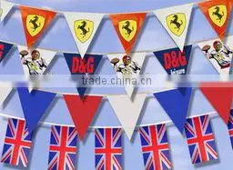High Quality Promotional Custom Logo Polyester Advertising Bunting Flag thumbnail-1