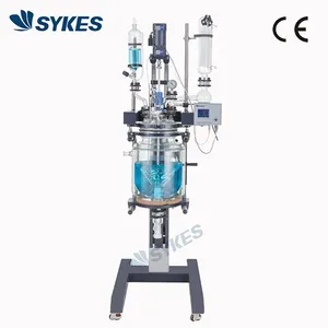 Pilot 30Liter Chemical Laboratory Lifting Double Layer Jacketed Glass Reactor China thumbnail-2