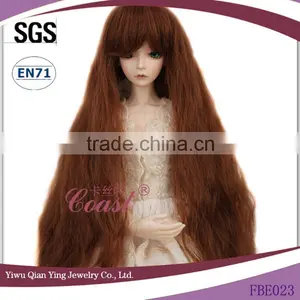 Cheap Long Wholesale Dark Brown Curly Hair Doll Wigs thumbnail-1