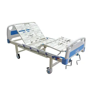 Factory Cheap Price Economic Medical 2 Crank Patient Clinic Manual Patient Hospital Bed For Sick thumbnail-4