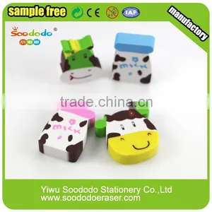 Student Supply 2D Ectrusion Animal Cow Shaped Erasers thumbnail-1