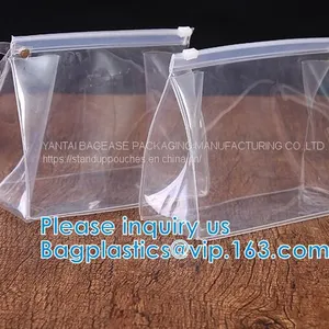 Multi-Purpose Water Resisitant Clear PVC Organizer Bag Pouch With Zipper Closure,Document File Bill Zipper Bag Pencil Pouch thumbnail-1