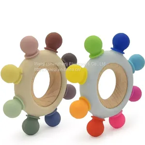 Wholesale Silicone Rudder Teether Rattle Toys By Weiqi thumbnail-5