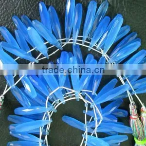 Sky Blue Onyx All Color Chalcedony Long Drops Custom Cut Briollete Chicklets Drops Gemstones Cabochon Calibrated thumbnail-1