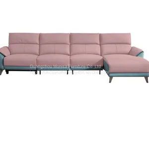 New First Layer Cowhide Functional L-Shaped Chaise Longue Sofa Modern Minimalist Doll Cotton Skin-Friendly Leather Sofa Combination thumbnail-2
