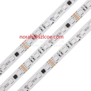DMX512 Full Color Digital RGB 512 60leds Flexible LED Strip 12V 24V Addressable RGB Flex Dmx512 LED Strip thumbnail-2