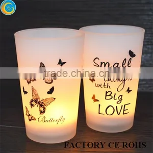 Popular Words Candle Holder Black and White Design / Float for Oil Candle thumbnail-2