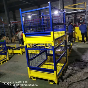 Heavy Metal Storage Box Scrap Box Transport Iron Box Stackable Turnover Box Foldable Turnover Box thumbnail-1