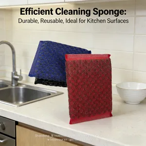 Custom Kitchen Clean Scourer Pad Stainless Steel Scourer Sponge thumbnail-4