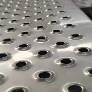 Anti-slip Perforated Mesh Pattern Plate, With Alligator Mouth Holes, Suitable for Pedestrian Walkways, Cutting and Bending Services Available thumbnail-1