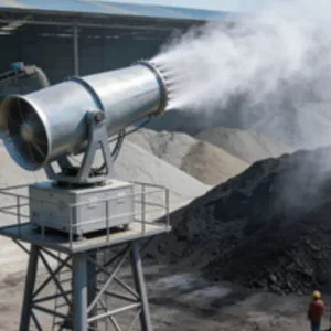 Eagle Eye AI Smart Fog Cannon Machine - Automatic Spray Dust Suppression Sprayer for Coal Shed Closed Unloading Area thumbnail-2