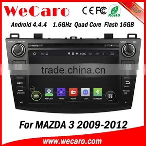 Wecaro in Dash Touch Screen Android 4.4.4 Car Dvd Player With Gps Navigation System Car Audio for Mazda 3 2009 2010 2011 2012 thumbnail-1
