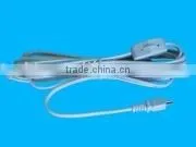 Cable UL1007 Color: White,L:1.8M With Din Plug and Switch thumbnail-1