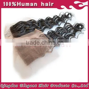 India Online Shopping Deep Wave Indian Virgin Hair Silk Base Closure thumbnail-4